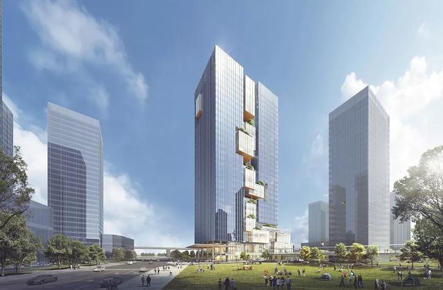 深圳湾区产业投资大厦方案揭晓,设计取意"高山流水,空中叠院"